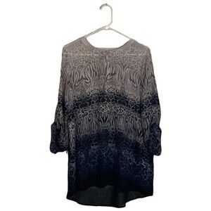 CHAUS new york animal print women’s blouse, size L